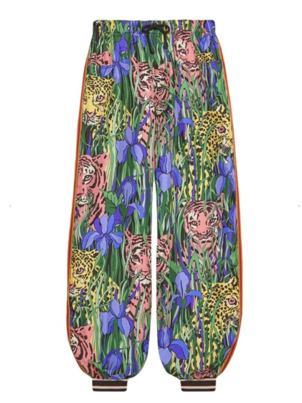 Gucci Garden Silk 2019 Harem Trousers 26 Green Black
